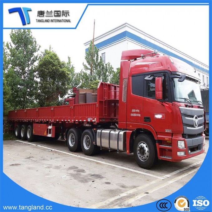 Tri-Axle Sidewall Loading 45 Tons 13 Meter Long Truck Semi-Trailer Image1