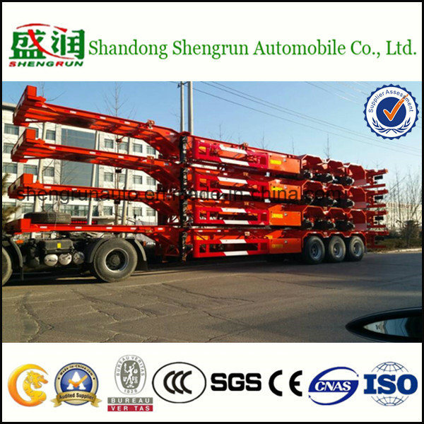 3 Axles 40FT Utility Skeletal Semi Truck Trailer Container Trailer Image1