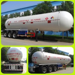 China Made LPG Semi Trailer, Hot Sale Fuel Tank Semi Trailer, 3 Axles LPG Gas Truck Semi Trailer