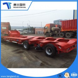 3 Axle Lowboy/Low Deck/Low Bed Semi Truck Trailer for Sale