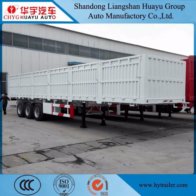 60ton 3 Axles Side Wall/Drop Side/Cargo/Side Board Truck Semi Trailer Image1