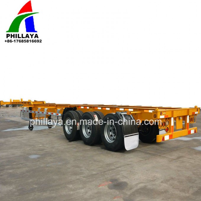 20-40ft Container Loading Chassis Truck Semi Folding Trailer Image1