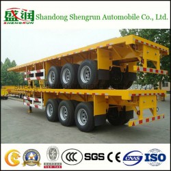 3 Axles Utility 40FT Container Flatbed Cargo Semi Truck Trailer