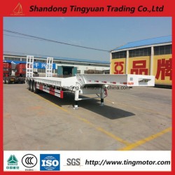 60t Tri Axle Lowbed/ Lowdeck/ Low Platform Cargo Heavy Truck Semi Trailer