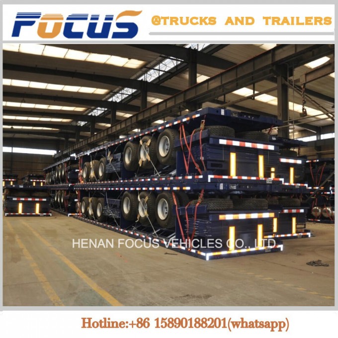 2 Axles Tandem Interlink Heavy Truck Semi-Trailer Image1