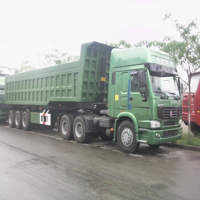 3 Axle 40t Rear Dump Truck Trailer Tipper Semi Trailer Image1