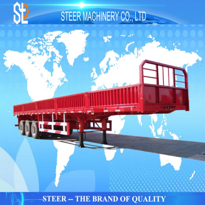 40 Ton Transporting Heavy Duty Semi Truck Side Wall Trailer Image1