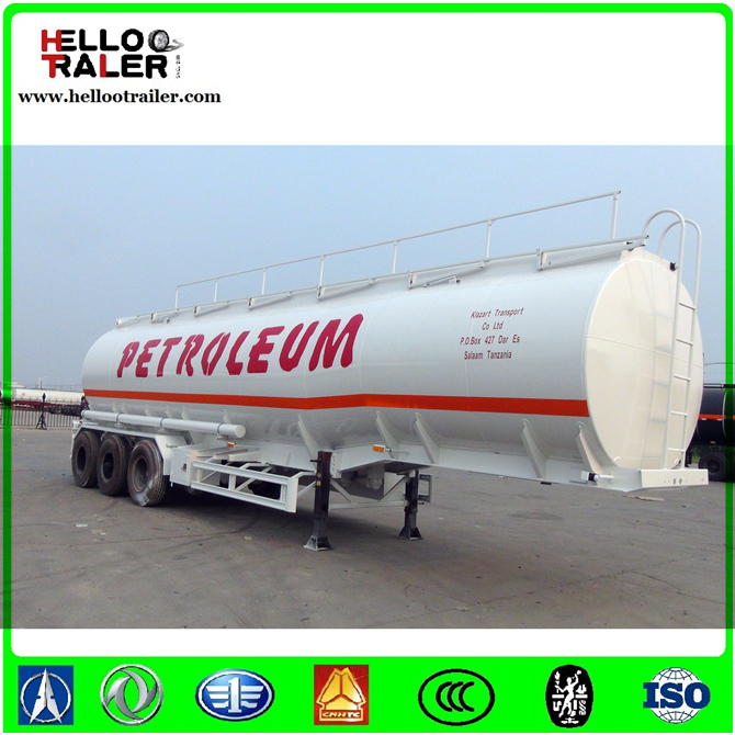 3 Axle 42000L Aluminium Petrol/Gasoline/Fuel Tank Truck Semi Trailer Image1