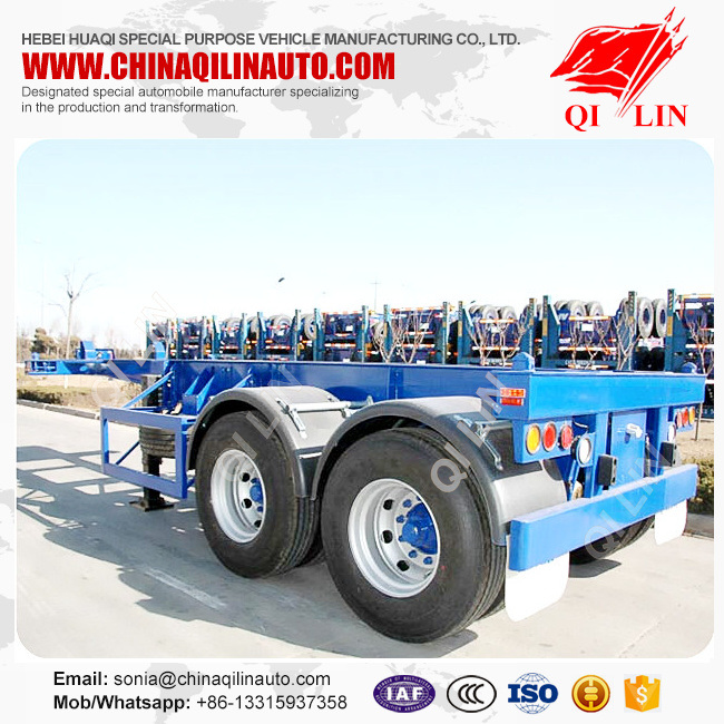 Heavy Truck 20FT Double Axles Skeleton Trailer for Kenya Image1