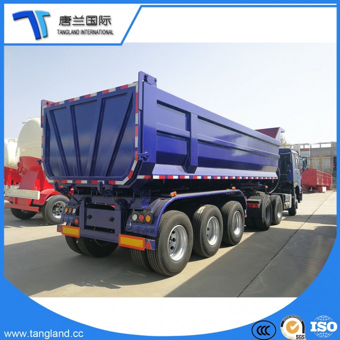 3 Axle U Shape Dump Tipper Truck Trailer for Sale Image1