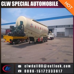 3 Axle Cement Powder Tank Truck Trailer, 30 Tons Powder Tanker Semi Trailer