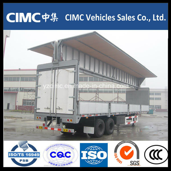 Cimc Tri Axle Wing Open Cargo Truck Trailer Image1