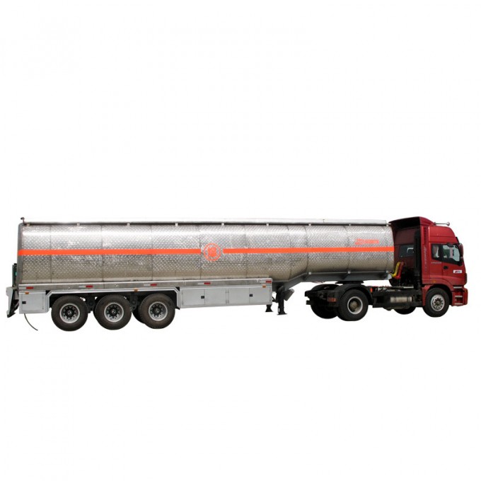 3 Axles Heavy Duty Chemical Liquid Transport Tank Truck Trailer Image1
