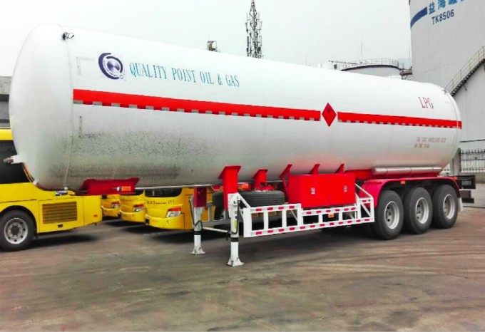 3-Axle 55cbm LPG Gas Transport Tank Semi Truck Trailer Image1