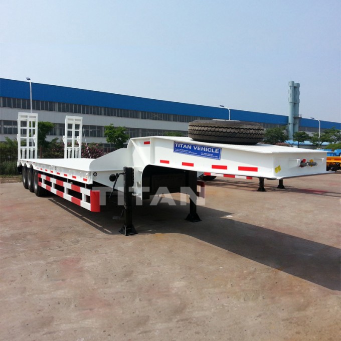 2 Axle Low Bed Trailer 40 Ton Low Bed Semi Trailer Truck Low Bed Trailer Low Bed Truck Trailer Image1