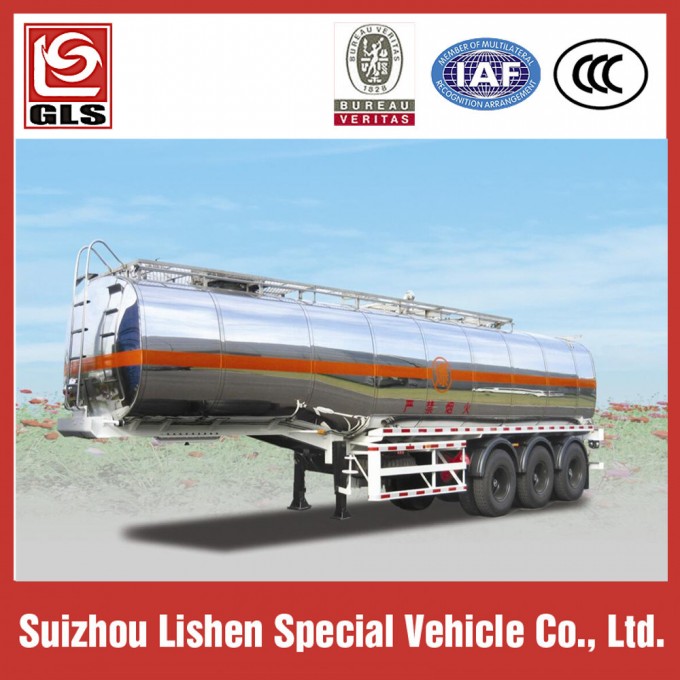 Normal Hexane Tanker Transport Tri-Axle Alluminum Alloy Semi Trailer Truck Trailer Image1