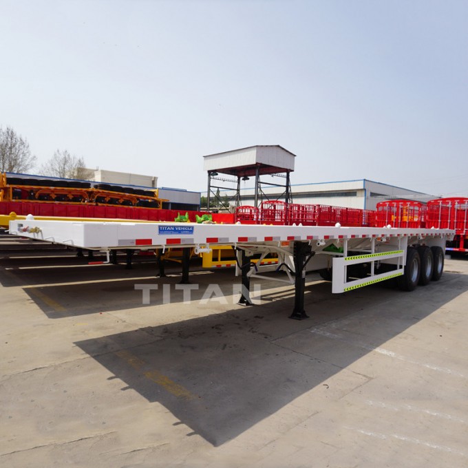 Heavy Duty Tandem Axle 20 Foot 40 Foot Flatbed Trailer Manufacturers Flatbed Tractor Trailer Flatbed Image1