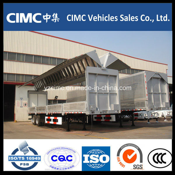 Cimc 2 Axle Wing Opening Box Trailer Truck Image1