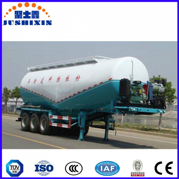 30-60cbm Bulk Cement Storage Tank Carrier Semi Truck Trailer Image1