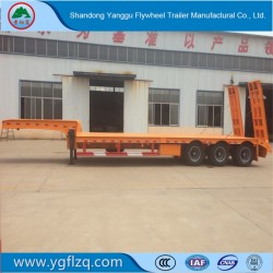 Flywheel 3 Axle 30ton/40ton/50ton/60ton/70ton/80ton Capacity Low Bed Semi Truck Trailer