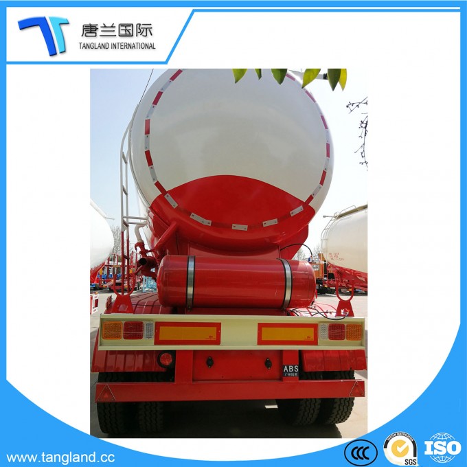 3 Axles Powder Transport Truck Bulk Cement Tank Trailer Image1