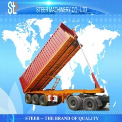 Dump Truck Trailer End Tip Tipping Semi Trailer with 3 Axle
