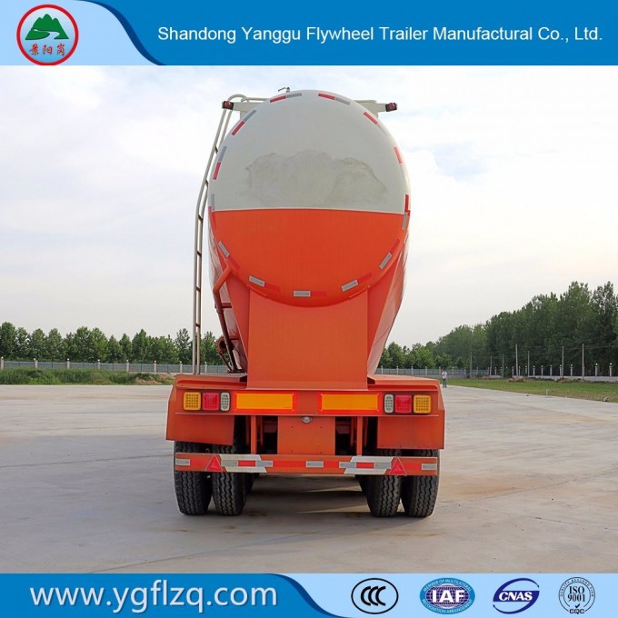 Tri-Axle 30-70m3 Bulk Cement Truck Powder Tank Semi Trailer Image1