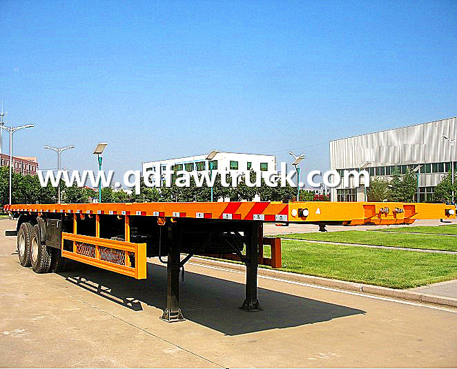 40FT Container Semi Flatbed Trailer, High Bed Truck Trailer Image1