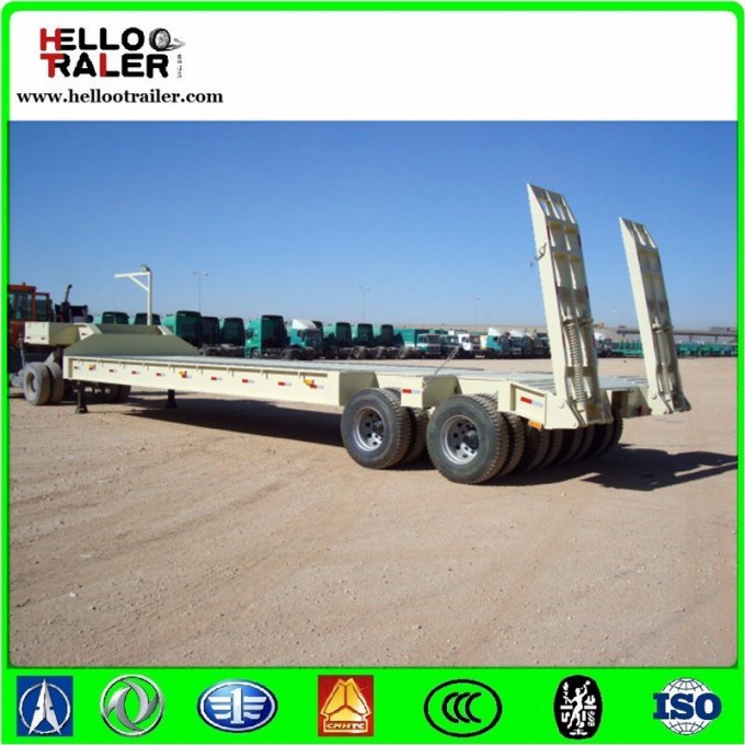 2 Axle Heavy Duty Lowbed Truck Semi Trailer Image1