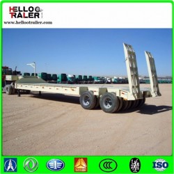 2 Axle Heavy Duty Lowbed Truck Semi Trailer