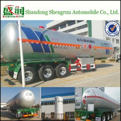 3 Axle 57.5cbm Heavy Duty LPG Truck LPG Tanker Trailer