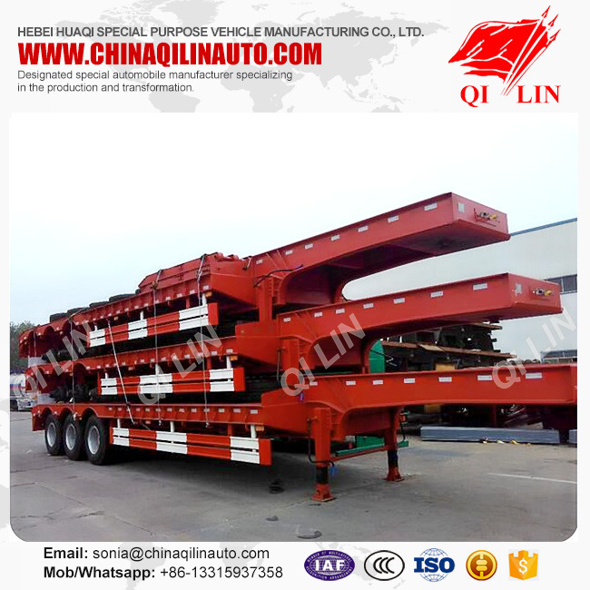 40FT Fuwa BPW 3axle Truck Trailer Container Lowboy Trailer Image1
