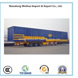 3 Axles Blue Box Truck Trailer of Cargo Semi Trailer