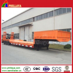 4 Axles 60ton Heavy Duty Low Bed Semi Truck Trailer