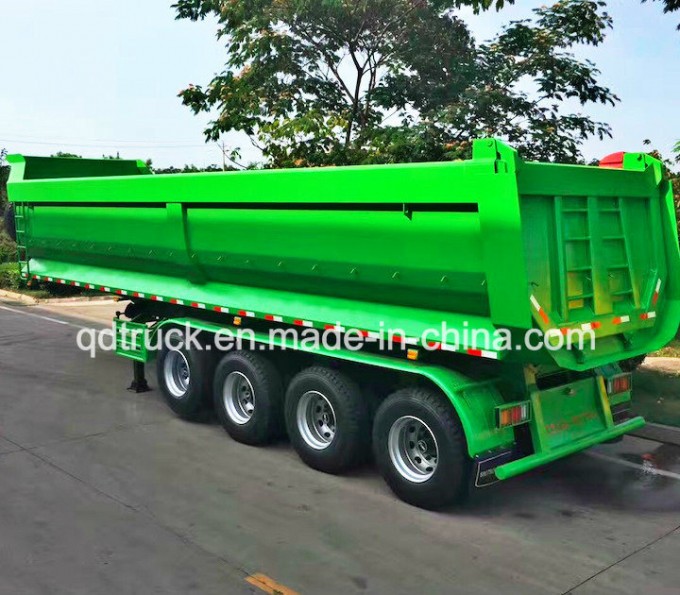 Three Axle Hydraulic Cylinder Dump Trailer, Rear Dumper Truck Trailer Image1