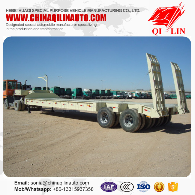 2 Axles 30 Ton Low Loader Truck Trailer for Sale Image1