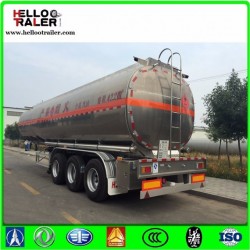 Stainless Steel Crude Oil Transporting Fuel Tanker Truck Trailer