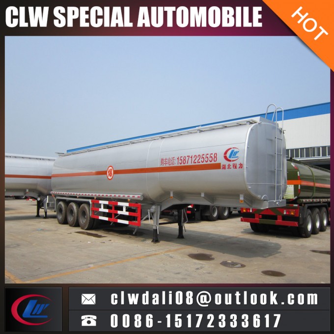 Corrosive Liquid Tanker Semi Trailer Truck, 3 Axle Semi Trailer Tanker for Corrosive Liquid Delivery Image1