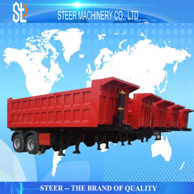 Heavy Van Truck Trailer 80 Ton Semi Tipper Trailer with Good Price Image1