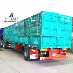 Stake High Wall Fence Truck Hauling Livestock Cargo Semi Trailer