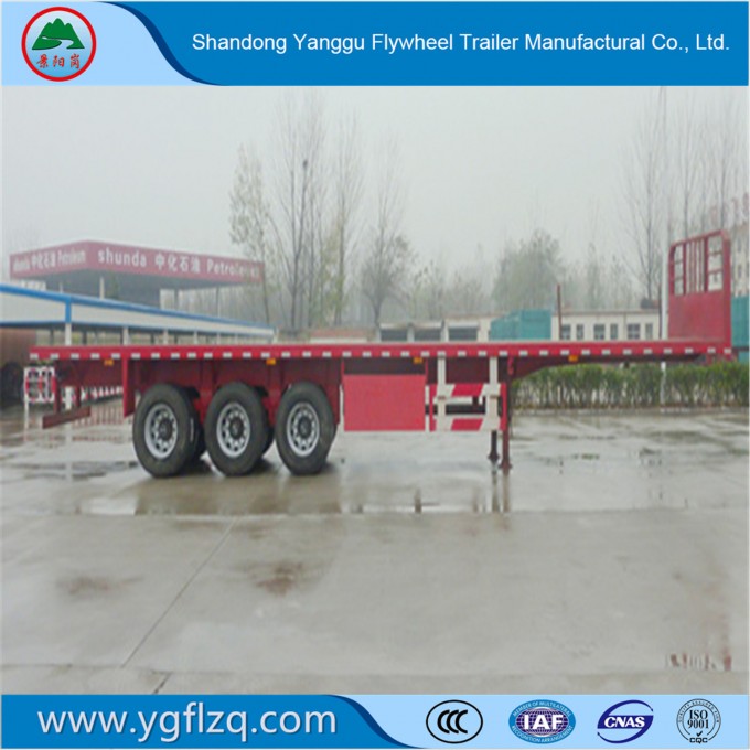 New 3 Axles 20FT 40FT Container/Utility/Cargo Flatbed/Platform Truck Semi Trailer Image1