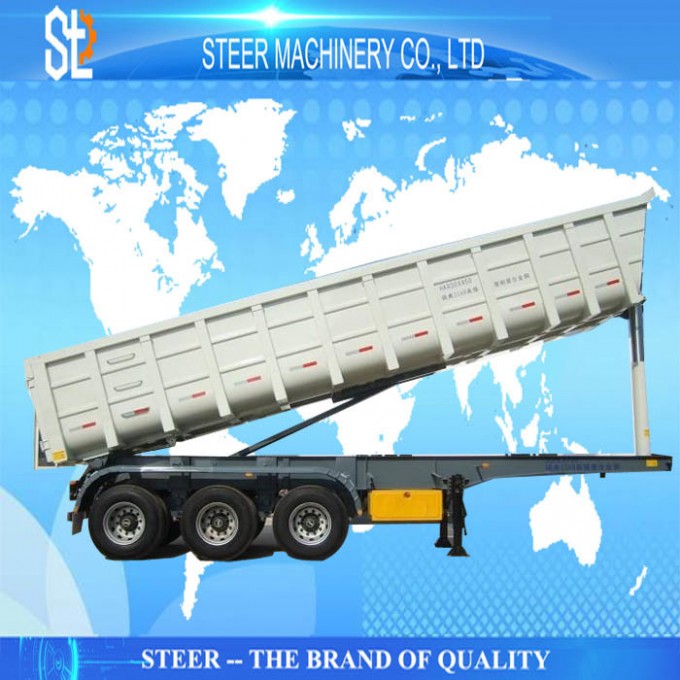 40 Cubic Meters Tipper Truck Trailer with 3 Axles Semi Trailer Image1