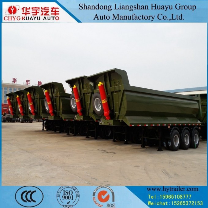 Stock/Second Hand/Used Dumper/Tipping/Tipper Semi-Truck Trailer with Hyva Cylinder Image1