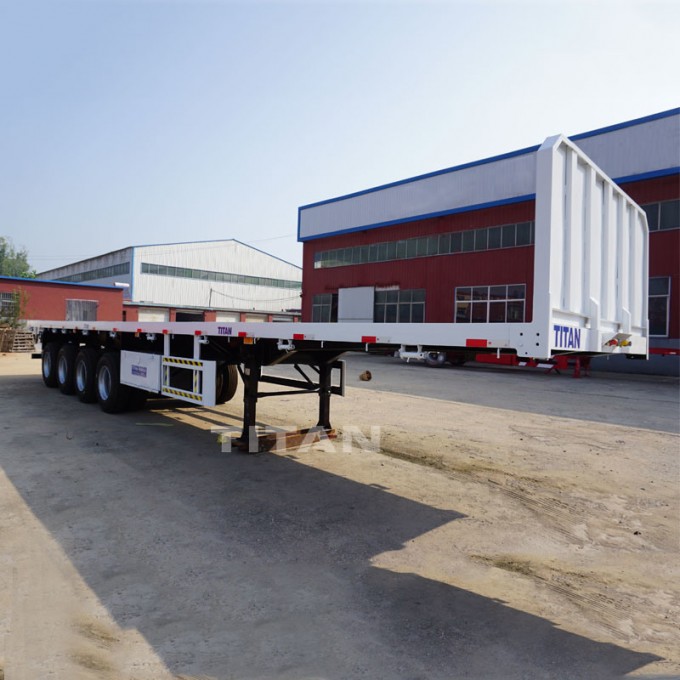 3 Axle Custom Cargo Flatbed Trailer Manufacturers Heavy Duty 20 Foot 40 Foot Flatbed Trailer Front W Image1