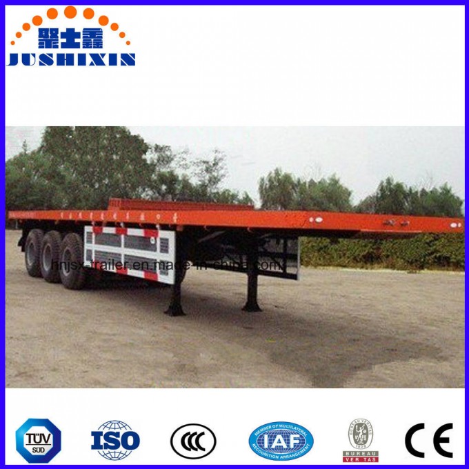 3 Axle Container Chassis or Container Flatbed Truck Semi Trailer Image1