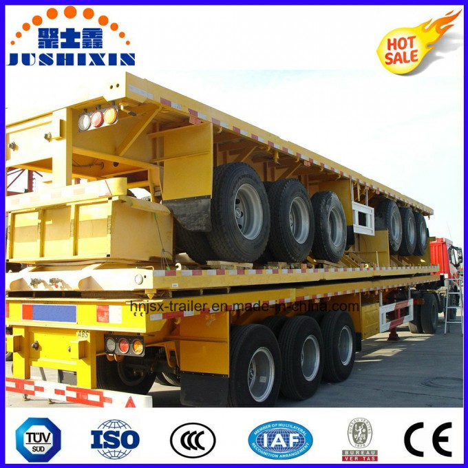 3 Axle Flatbed Container Truck Semi Trailer Image1