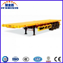 3 Fuwa Axles Flatbed Truck Trailer Semi Trailer