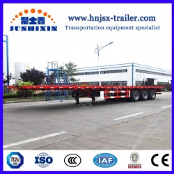 Jsxt 3 Axle Flatbed Container Semi Truck Trailer