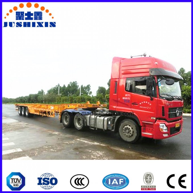 40FT 3 Axles Skeleton Chassis Utility/Cargo Container Truck Semi Trailer Image1