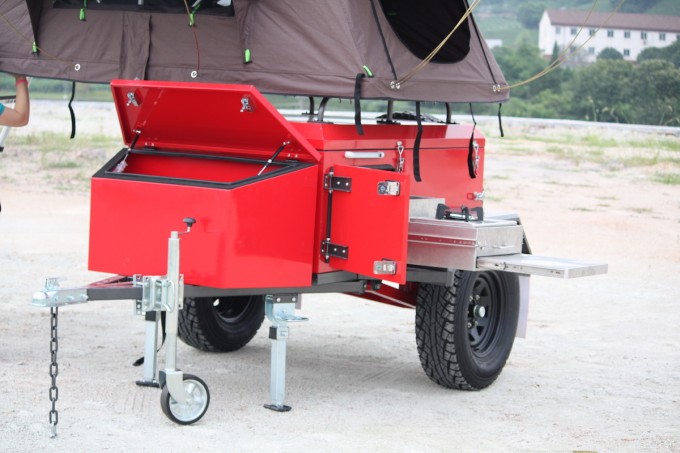Australian Standard Tent Travel Trailer, Boat Rack Camping Trailer Image1